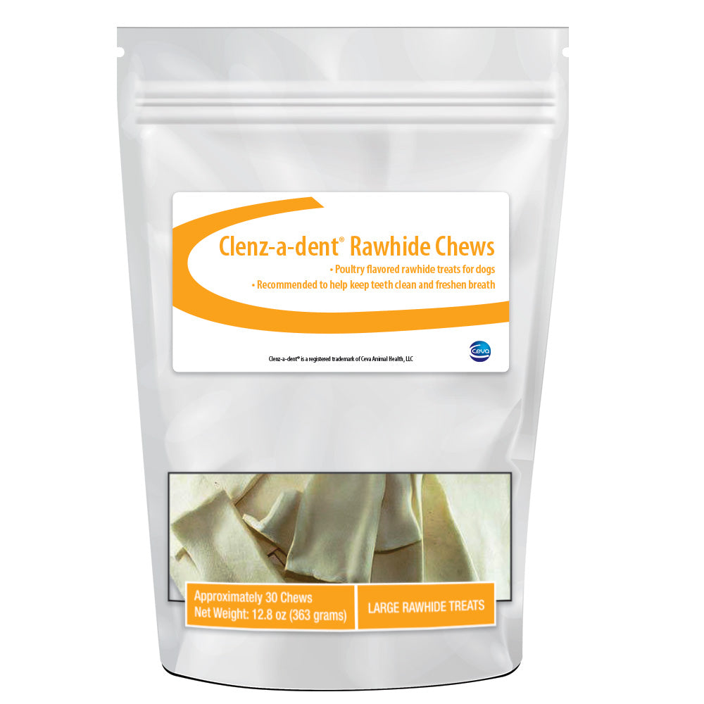 CLENZ A DENT Rawhide Chews Large 30 ct